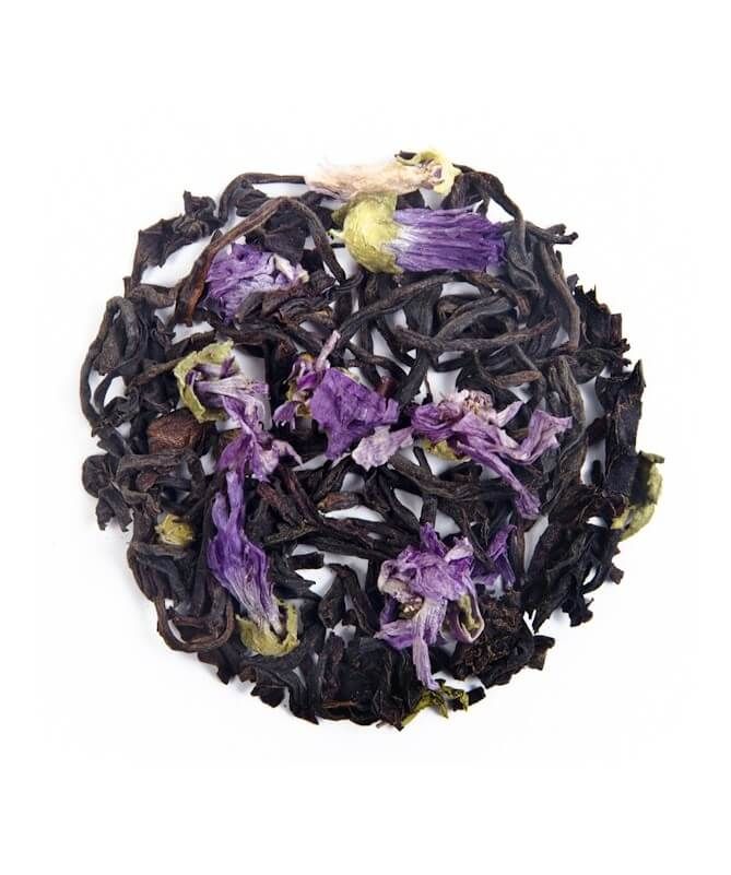 Black tea Earl Grey blue flower