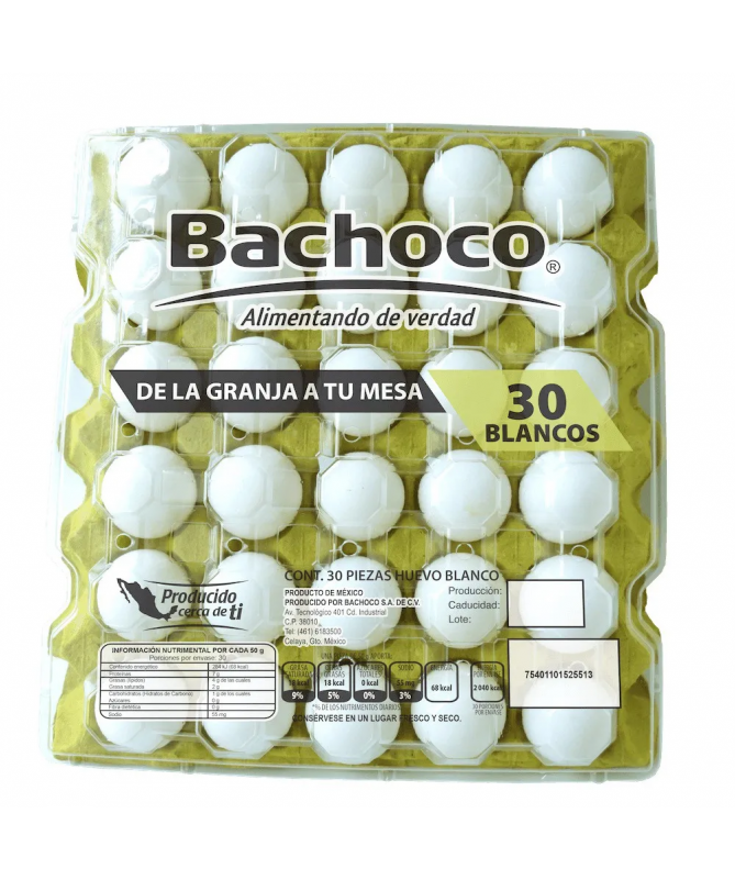 Cartera de Huevo 30 piezas.