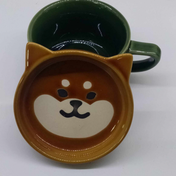 Taza Azul c/Tapa de Gato
