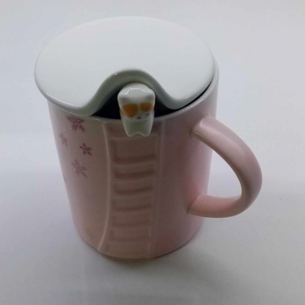 Taza Cat Flowers Pink