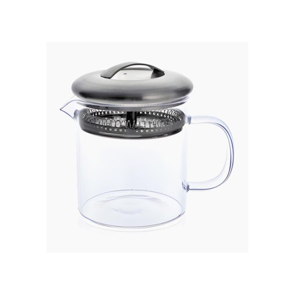 Taza de Cristal con Tapa Infusora 400ml.