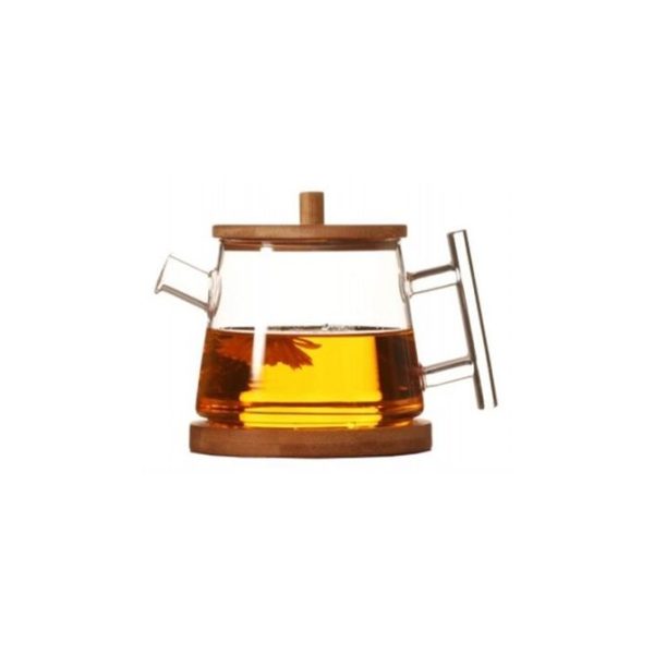 Tetera de Cristal c/Tapa de Madera